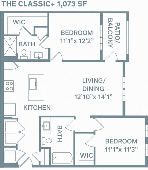 a floor plan of a home with bedrooms and a living room at The Quarry, Fort Collins